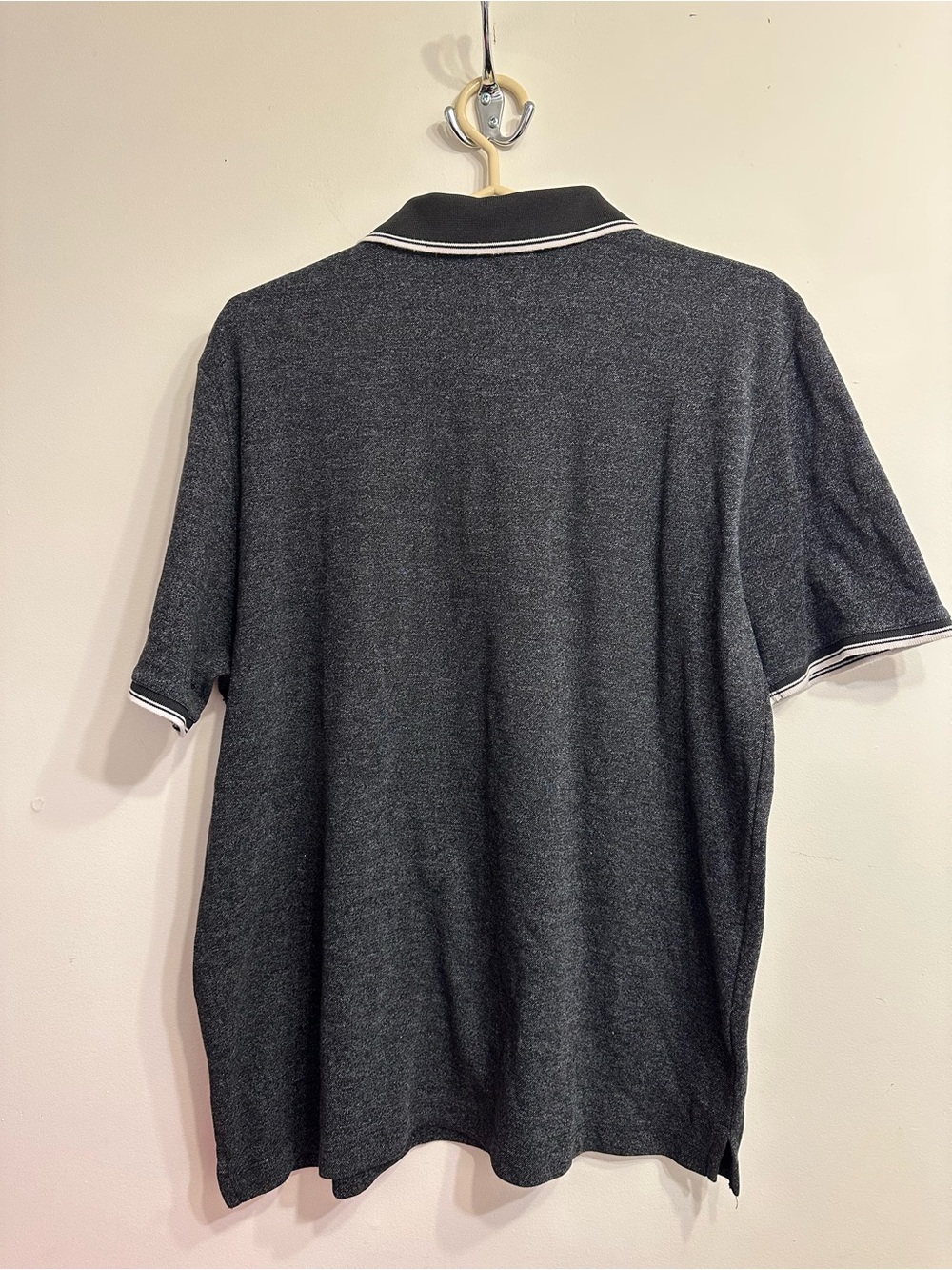 Karl Lagerfeld Paris Men’s XL Half Zip Polo Shirt Gray Designer Short Sleeve - Picture 2 of 9